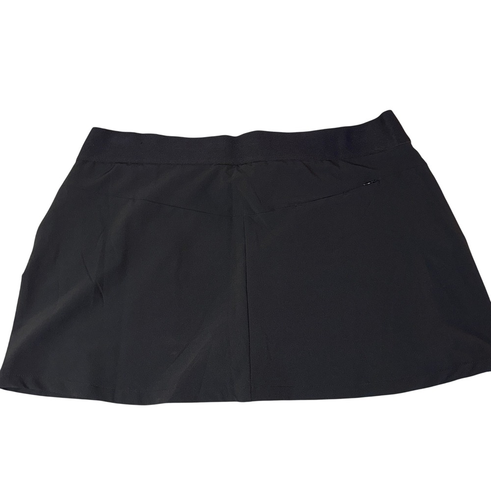 Greg Norman PlayDry Black Golf Skort Women's XXL Elastic Waist Activewear‎